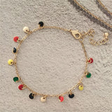 Colorful Disc Charm Bracelet Anklet for Women - Hot Summer Rainbow Jewelry