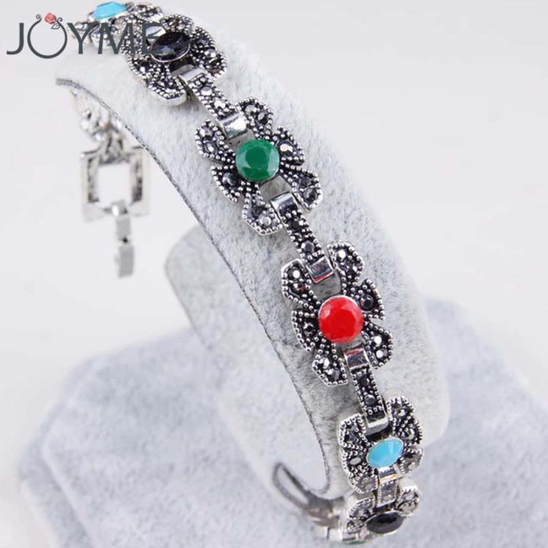 Bohemian Vintage Crystal Charm Bracelet Rainbow Lover Women's Jewelry