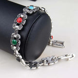 Bohemian Vintage Crystal Charm Bracelet Rainbow Lover Women's Jewelry