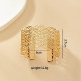 Punk Metal Bracelet Bangle Chain Exaggerated Geometric Wide Bracelet