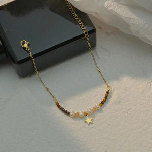 Amber Pearl Star Bracelet for Women