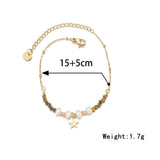 Amber Pearl Star Bracelet for Women