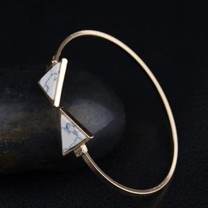 Marble Pattern Turquoise Cuff Bracelet