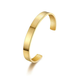 Personality Style Stainless Steel Open Cuff Bangle Bracelet