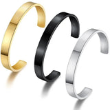 Personality Style Stainless Steel Open Cuff Bangle Bracelet