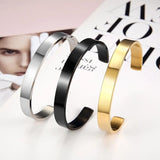 Personality Style Stainless Steel Open Cuff Bangle Bracelet