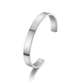 Personality Style Stainless Steel Open Cuff Bangle Bracelet