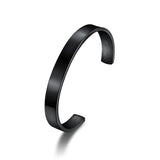 Personality Style Stainless Steel Open Cuff Bangle Bracelet