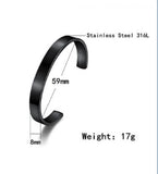 Personality Style Stainless Steel Open Cuff Bangle Bracelet