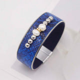 Boho Pearl Leather Bracelet for Women