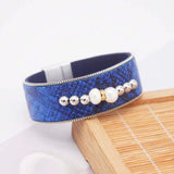 Boho Pearl Leather Bracelet for Women