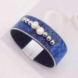 Boho Pearl Leather Bracelet for Women