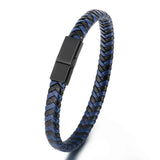 ZG Punk Style Men's Woven Leather Hand Ring Jewelry