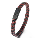 ZG Punk Style Men's Woven Leather Hand Ring Jewelry