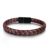 ZG Punk Style Men's Woven Leather Hand Ring Jewelry