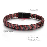 ZG Punk Style Men's Woven Leather Hand Ring Jewelry