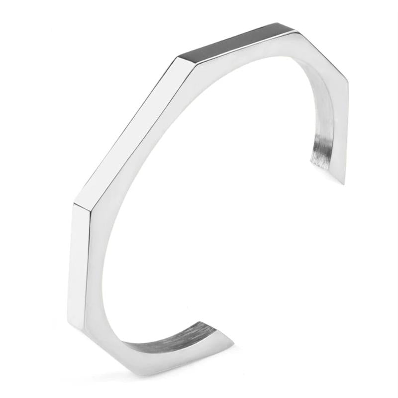 Vintage Stainless Steel Bangle Cuff Bracelet Unisex Men Jewelry