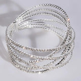 Multilayer Charm Bracelet with Rhinestone for Women