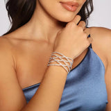 Multilayer Charm Bracelet with Rhinestone for Women