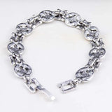 Bohemian Crystal Bracelet Women Ethnic Tibetan Silver Wristband