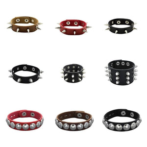 PU Leather Studded Bracelet Punk Bracelet Goth Cuff Bracelet