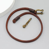 Brown Leather Bracelet Men Bangles Sporty Male Charm Bracelet