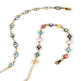 18K Plated Eye Flower Adjustable Bracelet Wristband