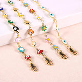 18K Plated Eye Flower Adjustable Bracelet Wristband
