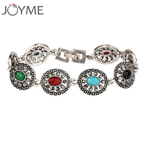 Vintage Bohemian Silver Bracelet for Women Charms Jewellery