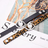 Wide Cuff Bracelet Crystal Geometric Punk Leather Accessories Jewelry