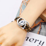 Wide Cuff Bracelet Crystal Geometric Punk Leather Accessories Jewelry