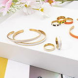 Colorful Oil Plated Cuff Bangle Bracelet Set