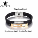Love Hearts Couple Bracelet Men Women Stainless Steel Silicone