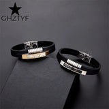 Love Hearts Couple Bracelet Men Women Stainless Steel Silicone