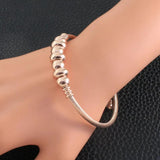 Stainless Steel Bangle Bracelet Rose Women Gift