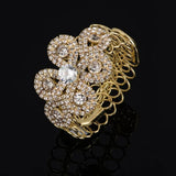 Silver Rhinestone Chain Bracelets Crystal Wedding Flower Bride
