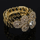 Silver Rhinestone Chain Bracelets Crystal Wedding Flower Bride