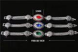 Bohemian Retro Silver Eye Resin Charm Crystal Bracelet Gift
