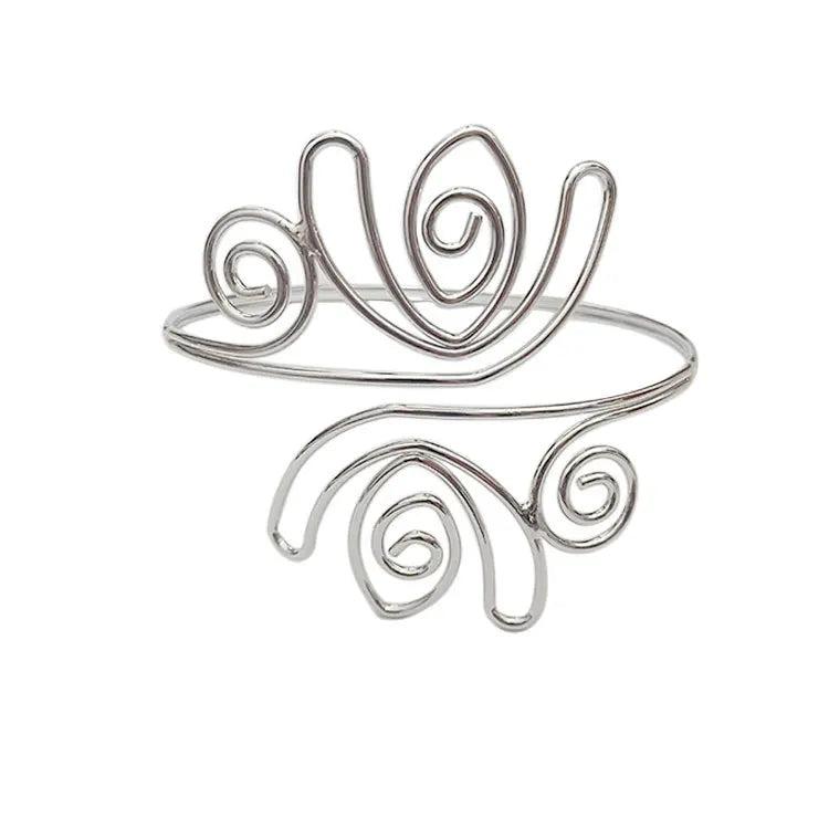 Wild Exaggerated Geometric Flower Arm Bracelet Punk Style Tulip Arm Ring