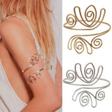 Wild Exaggerated Geometric Flower Arm Bracelet Punk Style Tulip Arm Ring