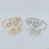 Wild Exaggerated Geometric Flower Arm Bracelet Punk Style Tulip Arm Ring