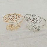 Wild Exaggerated Geometric Flower Arm Bracelet Punk Style Tulip Arm Ring