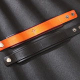 Kirykle Vintage Punk Leather Bracelet Rock Wide Cowhide Cross Bracelet