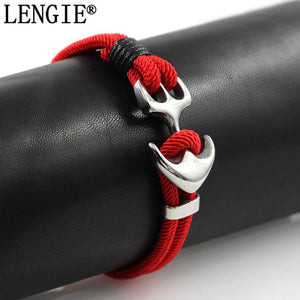 Stainless Steel Anchor Buckle Paracord Bracelet