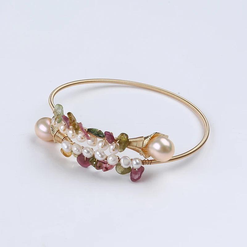 Cultured Freshwater Pearl Beads Wrap Bracelet