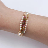 Cultured Freshwater Pearl Beads Wrap Bracelet