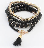 3D Square Multilayer Elastic Bracelet