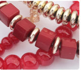 3D Square Multilayer Elastic Bracelet