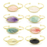Fluorite Quartz Cuff Bracelet Wire Wrap Jewelry