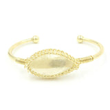 Fluorite Quartz Cuff Bracelet Wire Wrap Jewelry